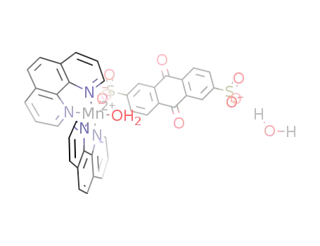 (2,6-anthraquinone disulfonate)bis(1,10-phenanthroline)aquamanganese(II) monohydrate