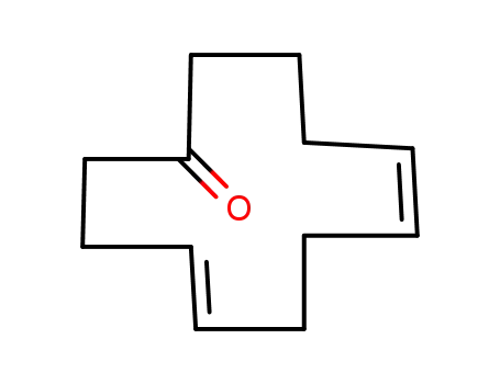Molecular Structure of 65763-17-9 (4,8-Cyclododecadien-1-one, (4E,8Z)-)