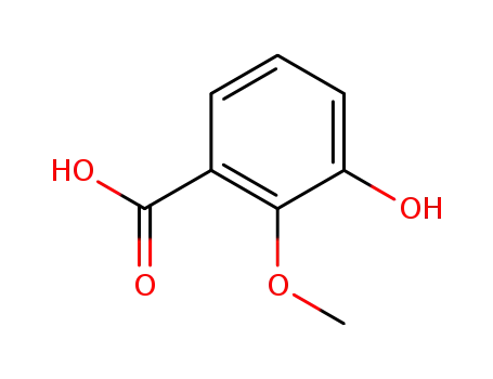 Molecular Structure of 2169-28-0 (3-HYDROXY-2-METHOXYBENZOIC ACID)