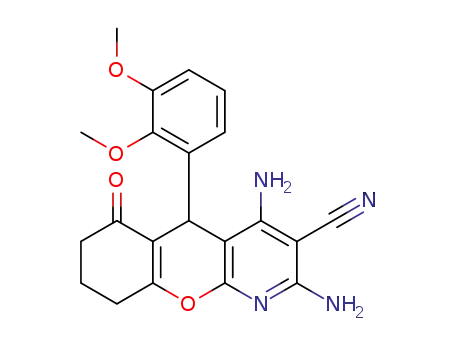 2,4-diamino-6,7,8,9-tetrahydro-5-(2,3-dimethoxyphenyl)-6-oxo-5H-chromeno[2,3-b]pyridine-3-carbonitrile