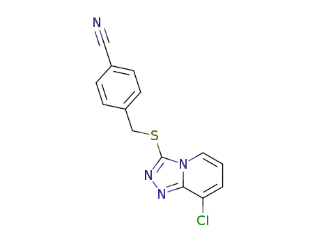4-(((8-chloro-[1,2,4]triazolo[4,3-a]pyridine-3-yl)thio)methyl)benzonitrile