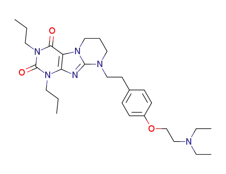 9-(4-(2-(diethylamino)ethoxy)phenylethyl)-1,3-dipropyl-6,7,8,9-tetrahydropyrimido[2,1-f]purine-2,4(1H,3H)-dione