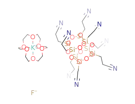 octakis(2-cyanoethyl)octasilsesquioxane fluoride-18-crown-6-potasium