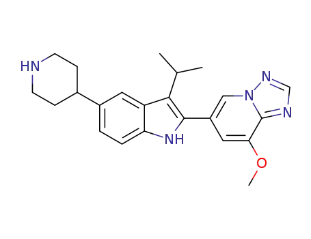 6-(3-isopropyl-5-(piperidin-4-yl)-1H-indol-2-yl)-8-methoxy-[1,2,4]triazolo[1,5-a]pyridine