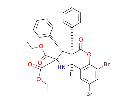 diethyl (3R,3aS,9bR)-6,8-dibromo-4-oxo-3,3a-diphenyl-1,3a,4,9b-tetrahydrochromeno[4,3-b]pyrrole-2,2(3H)-dicarboxylate
