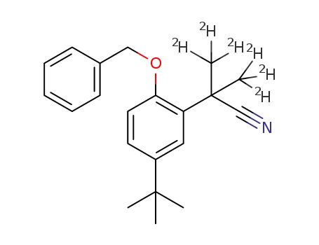 2-(2-(benzyloxy)-5-(tert-butyl)phenyl)-2-(methyl-d3)propanenitrile-3,3,3-d3