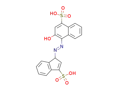 3-hydroxy-4-(3-sulfo-inden-1-ylazo)-naphthalene-1-sulfonic acid