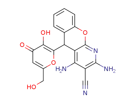 2,4-diamino-5-(3-hydroxy-6-(hydroxymethyl)-4-oxo-4H-pyran-2-yl)-5H-chromeno[2,3-b]pyridine-3-carbonitrile