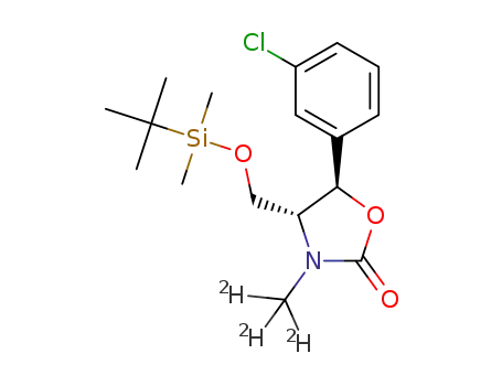 (4R,5R)-4-(((tert-butyldimethylsilyl)oxy)methyl)-5-(3-chlorophenyl)-3-(methyl-d3)oxazolidin-2-one