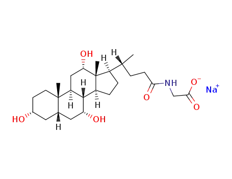 Molecular Structure of 863-57-0 (GLYCOCHOLIC ACID SODIUM SALT)