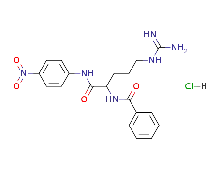 Molecular Structure of 911-77-3 (N-Benzoyl-DL-arginine-4-nitroanilide hydrochloride)