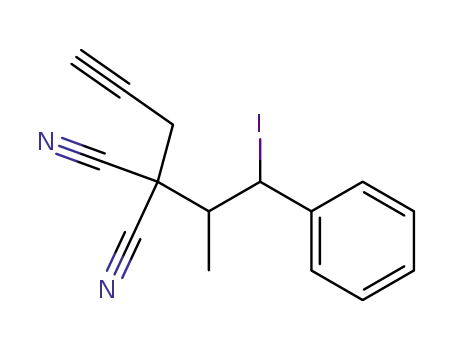 2-(2-Iodo-1-methyl-2-phenyl-ethyl)-2-prop-2-ynyl-malononitrile