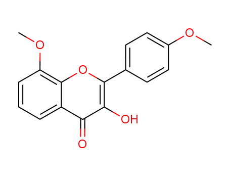 Molecular Structure of 91735-21-6 (4H-1-Benzopyran-4-one, 3-hydroxy-8-methoxy-2-(4-methoxyphenyl)-)