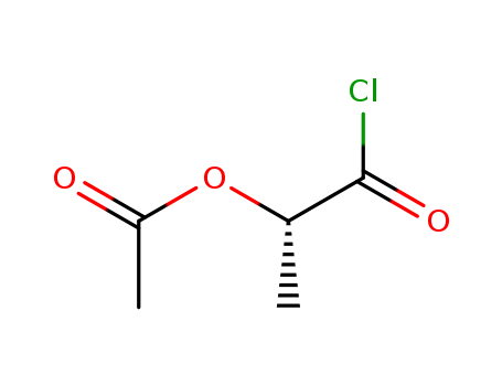36394-75-9,(S)-(-)-2-ACETOXYPROPIONYL CHLORIDE,Propanoylchloride, 2-(acetyloxy)-, (S)-;(1S)-2-Chloro-1-methyl-2-oxoethyl acetate;(S)-2-(Acetyloxy)propanoyl chloride;(S)-2-Acetoxypropanoyl chloride;(S)-2-Acetoxypropionyl chloride;Acetic acid(1S)-1-(chlorocarbonyl)ethyl ester;Acetic acid(1S)-2-chloro-1-methyl-2-oxoethyl ester;L-a-Acetoxypropionyl chloride;