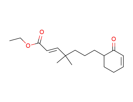 2-Heptenoic acid, 4,4-dimethyl-7-(2-oxo-3-cyclohexen-1-yl)-, ethyl ester,
(E)-
