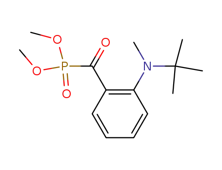 Molecular Structure of 91157-34-5 (Phosphonic acid, [2-[(1,1-dimethylethyl)methylamino]benzoyl]-, dimethyl
ester)