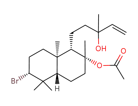 Acetic acid (1S,2R,4aS,6R,8aR)-6-bromo-1-(3-hydroxy-3-methyl-pent-4-enyl)-2,5,5,8a-tetramethyl-decahydro-naphthalen-2-yl ester