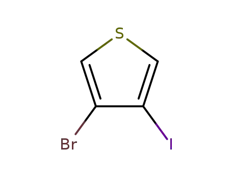 Molecular Structure of 73882-41-4 (3-Bromo-4-iodothiophene)