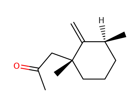 Molecular Structure of 85428-20-2 (2-Propanone, 1-(1,3-dimethyl-2-methylenecyclohexyl)-, trans-)