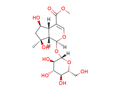 Cyclopenta[c]pyran-4-carboxylicacid, 1-(b-D-glucopyranosyloxy)-1,4a,5,6,7,7a-hexahydro-5,7-dihydroxy-7-methyl-,methyl ester, (1S,4aS,5R,7S,7aS)-