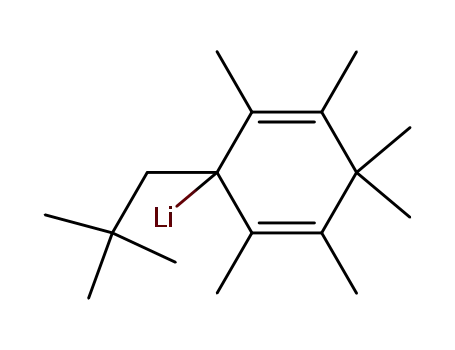 Molecular Structure of 79376-82-2 (Lithium,
[3-(2,2-dimethylpropyl)-1,2,4,5,6,6-hexamethyl-2,4-cyclohexadien-1-yl]-)