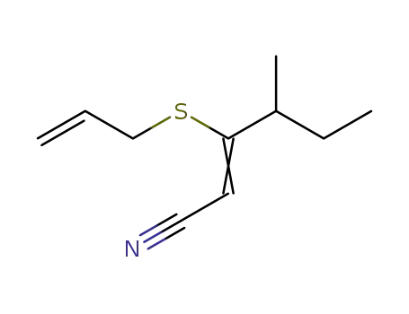 (Z)-3-Allylsulfanyl-4-methyl-hex-2-enenitrile