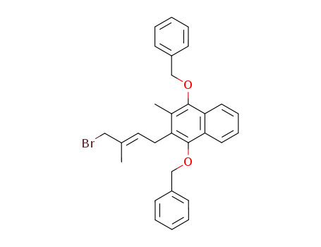 1,4-Bis-benzyloxy-2-((E)-4-bromo-3-methyl-but-2-enyl)-3-methyl-naphthalene