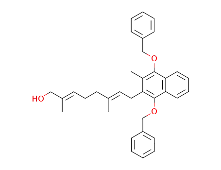 (2E,6E)-8-(1,4-Bis-benzyloxy-3-methyl-naphthalen-2-yl)-2,6-dimethyl-octa-2,6-dien-1-ol