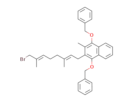 1,4-Bis-benzyloxy-2-((2E,6E)-8-bromo-3,7-dimethyl-octa-2,6-dienyl)-3-methyl-naphthalene