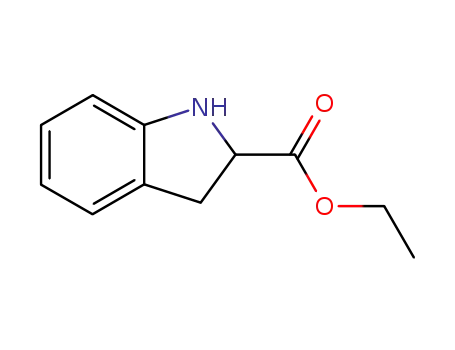 Molecular Structure of 50501-07-0 (Indoline-2-carboxylic Acid Ethyl Ester)