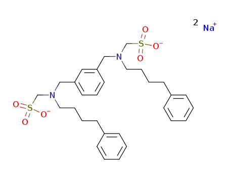 N,N'-Bis-(4-phenylbutyl)-N,N'-m-xylen-di-aminomethansulfonsaeure-dinatriumsalz