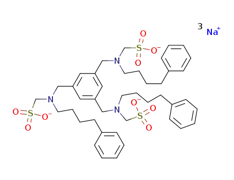 N,N',N''-Tris-(4-phenylbutyl)-N,N',N''-mesitylen-tri-aminomethansulfonsaeure-trinatriumsalz