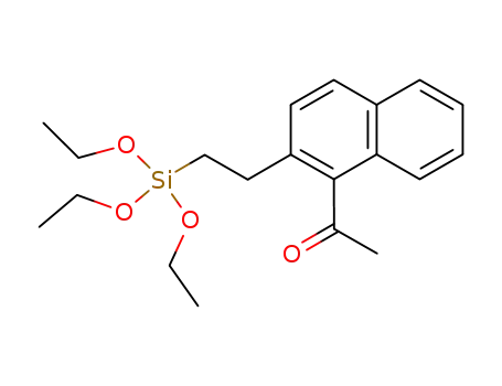 Molecular Structure of 161467-57-8 (Ethanone, 1-[2-[2-(triethoxysilyl)ethyl]-1-naphthalenyl]-)