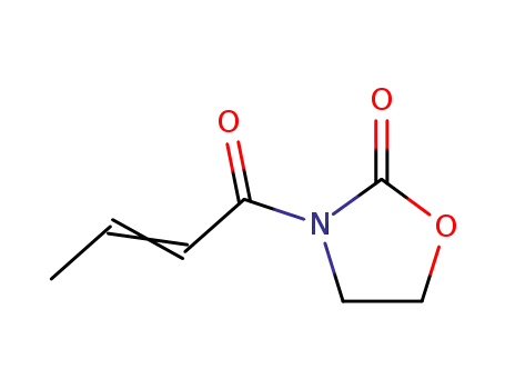 Molecular Structure of 123492-60-4 (2-Oxazolidinone, 3-(1-oxo-2-butenyl)-)