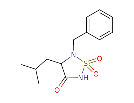 5-benzyl-4-isobutyl-1,1-dioxo-1λ6-[1,2,5]thiadiazolidin-3-one