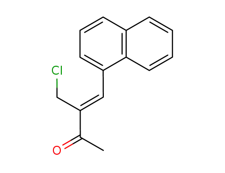 Molecular Structure of 263141-35-1 (3-Buten-2-one, 3-(chloromethyl)-4-(1-naphthalenyl)-, (3Z)-)
