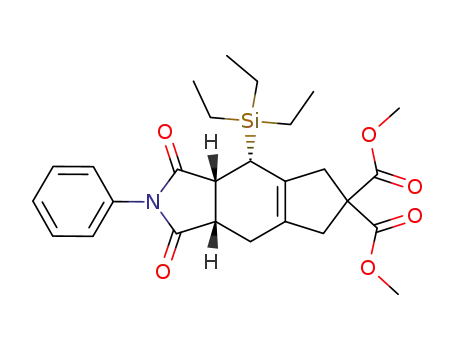 (3aR,4S,8aS)-1,3-Dioxo-2-phenyl-4-triethylsilanyl-2,3,3a,4,5,7,8,8a-octahydro-1H-cyclopenta[f]isoindole-6,6-dicarboxylic acid dimethyl ester