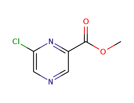Molecular Structure of 23611-75-8 (2-Chloro-6-pyrazinecarboxylic acid methyl ester)