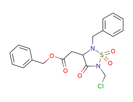 (2-benzyl-5-chloromethyl-1,1,4-trioxo-1λ6-[1,2,5]thiadiazolidin-3-yl)-acetic acid benzyl ester
