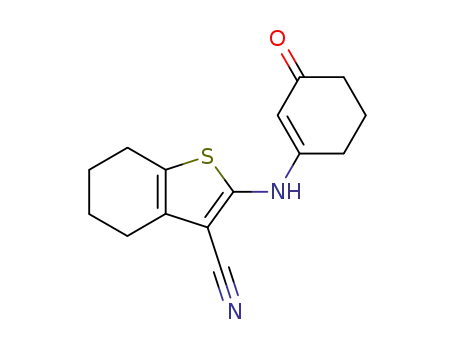 2-[(3-oxo-1-cyclohexen-1-yl)amino]-4,5,6,7-tetrahydro-1-benzo[b]thiophen-3-carbonitrile