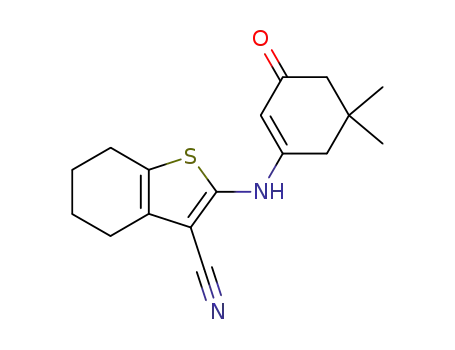 2-[(5,5-dimethyl-3-oxocyclohexen-1-yl)amino]-4,5,6,7-tetrahydrobenzo[b]thiopene-3-carbonitrile