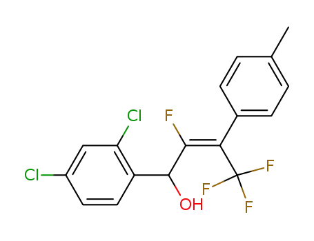 (E)-4,4,4-trifluoro-3-(4-methylphenyl)-2-fluoro-1-(2,4-dichlorophenyl)but-2-en-1-ol