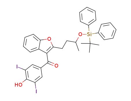 (+/-)-[2-(3-{[(tert-butyl)diphenylsilyl]oxy}butyl)benzofuran-3-yl](4-hydroxy-3,5-diiodophenyl)methanone