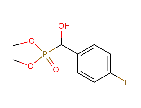Molecular Structure of 183240-18-8 (Phosphonic acid, [(4-fluorophenyl)hydroxymethyl]-, dimethyl ester)