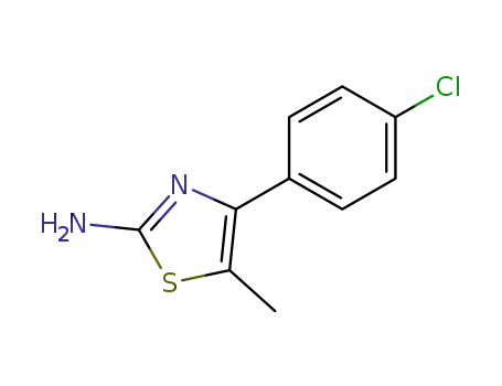 Molecular Structure of 82632-77-7 (4-(4-CHLORO-PHENYL)-5-METHYL-THIAZOL-2-YLAMINE)