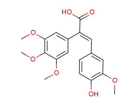 (E)-3-(3-methoxy-4-hydroxyphenyl)-2-(3,4,5-trimethoxyphenyl)acrylic acid