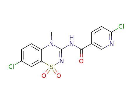 6-chloro-N-(7-chloro-4-methyl-1,1-dioxo-1,4-dihydro-1λ6-benzo[1,2,4]thiadiazin-3-yl)-nicotinamide