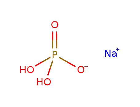 Molecular Structure of 10049-21-5 (Sodium Phosphate Monobasic Monohydrate)