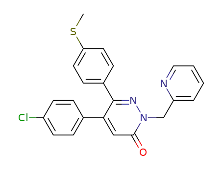 5-(4-chlorophenyl)-6-[4-(methylthio)phenyl]-2-(pyridin-2-ylmethyl)-2H-pyridazin-3-onePotassium carbonate