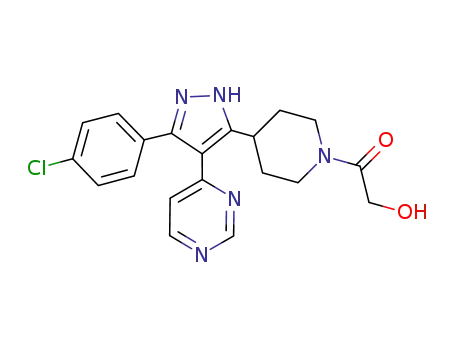 2-{4-[3-(4-chlorophenyl)-4-pyrimidin-4-yl-1H-pyrazol-5-yl]piperidin-1-yl}-2-oxoethanol